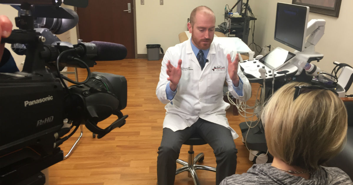 Dr. Ryan Woods is interviewed by WBAY Channel 2 News
