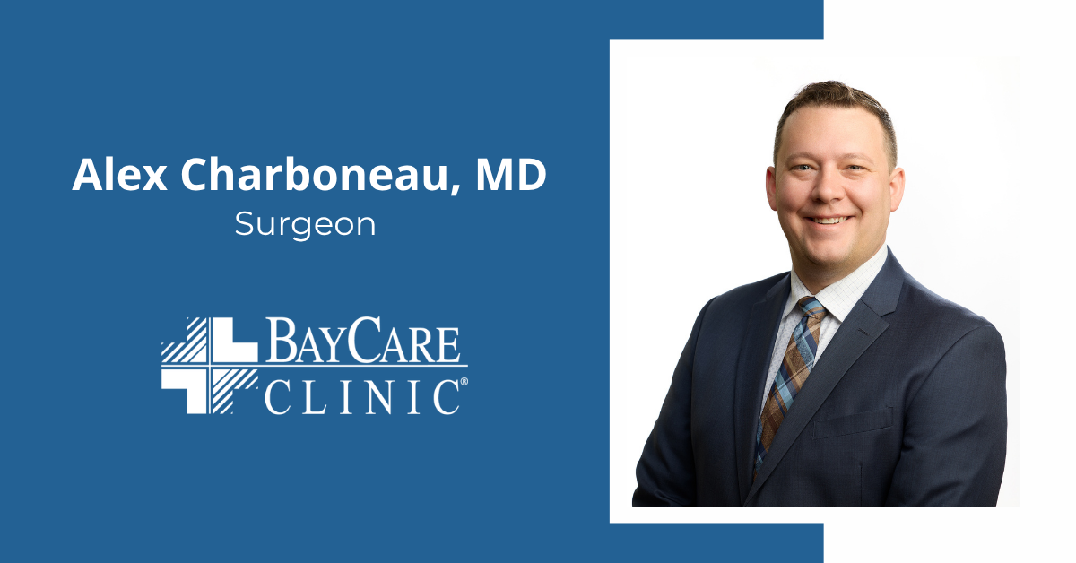 Alex Charboneau, MD joins Aurora BayCare General & Vascular Surgery