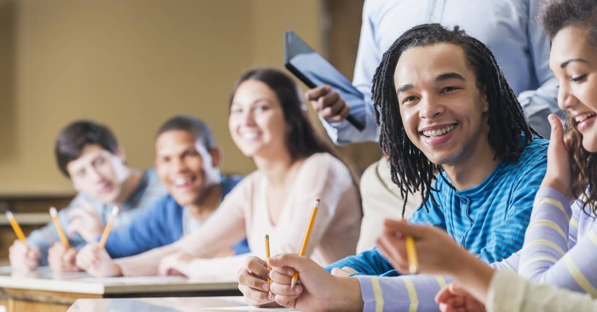 Stock images of students in a classroom