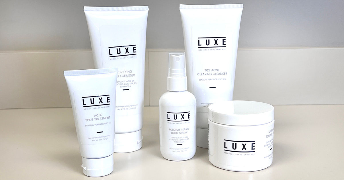 LUXE is the new pharmaceutical grade skin care line at Plastic Surgery & Skin Specialists by BayCare Clinic. It provides solutions for a variety of skin care concerns, including acne.