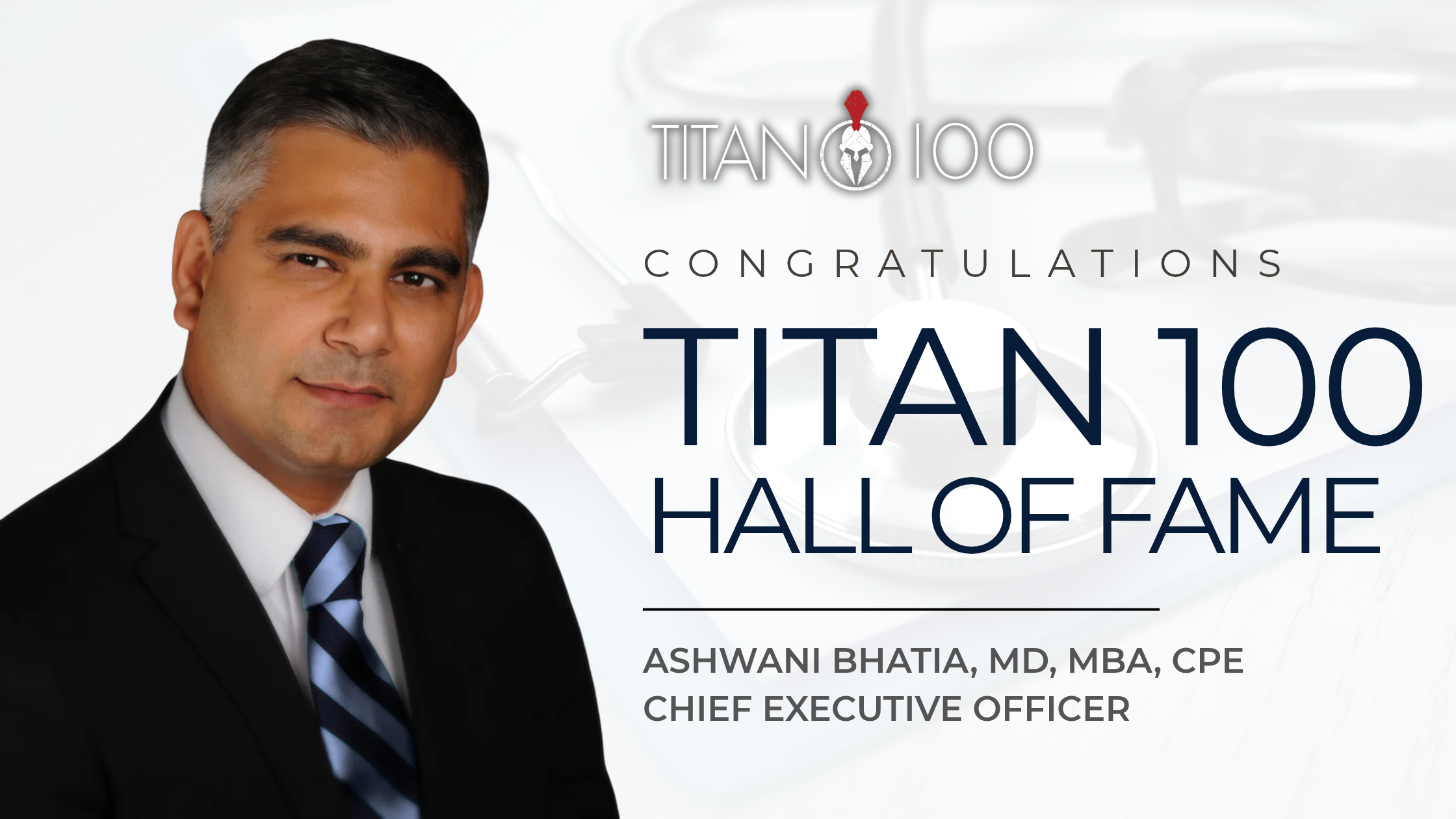 Dr. Ashwani Bhatia Inducted Into Wisconsin Titan 100 Hall of Fame