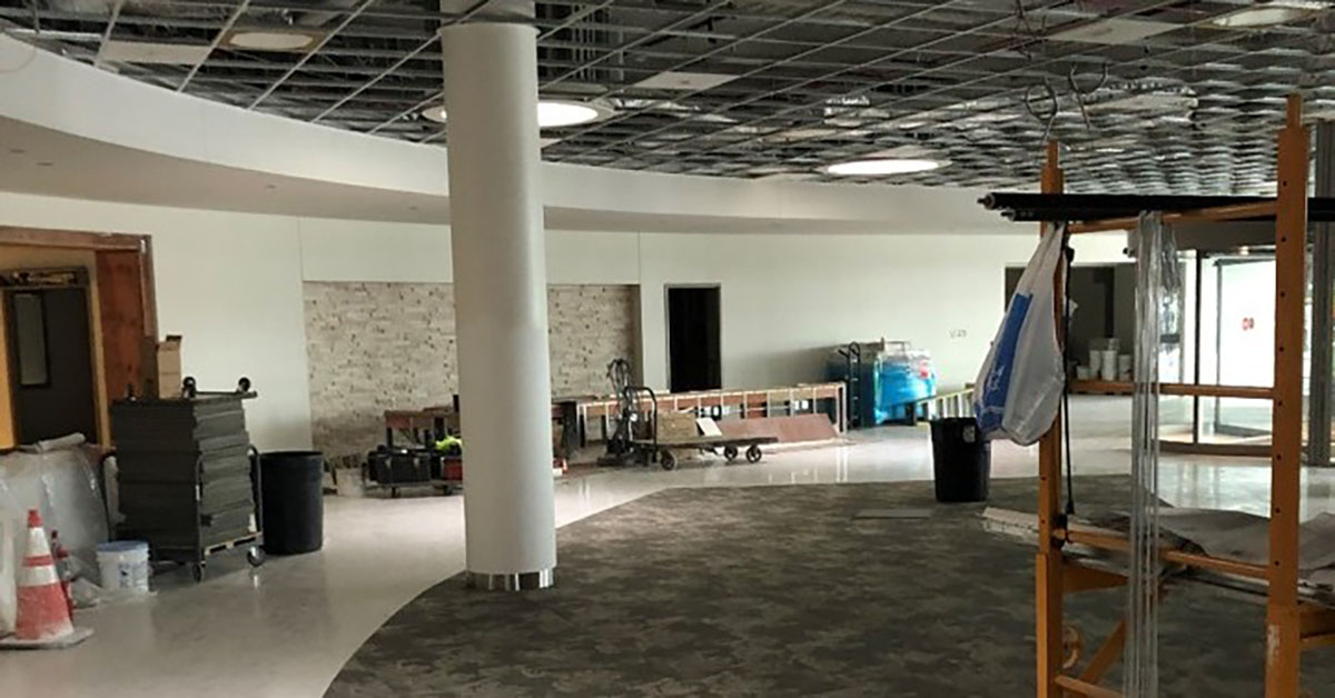 Interior shot of the upcoming Aurora BayCare Medical Center in Kaukauna