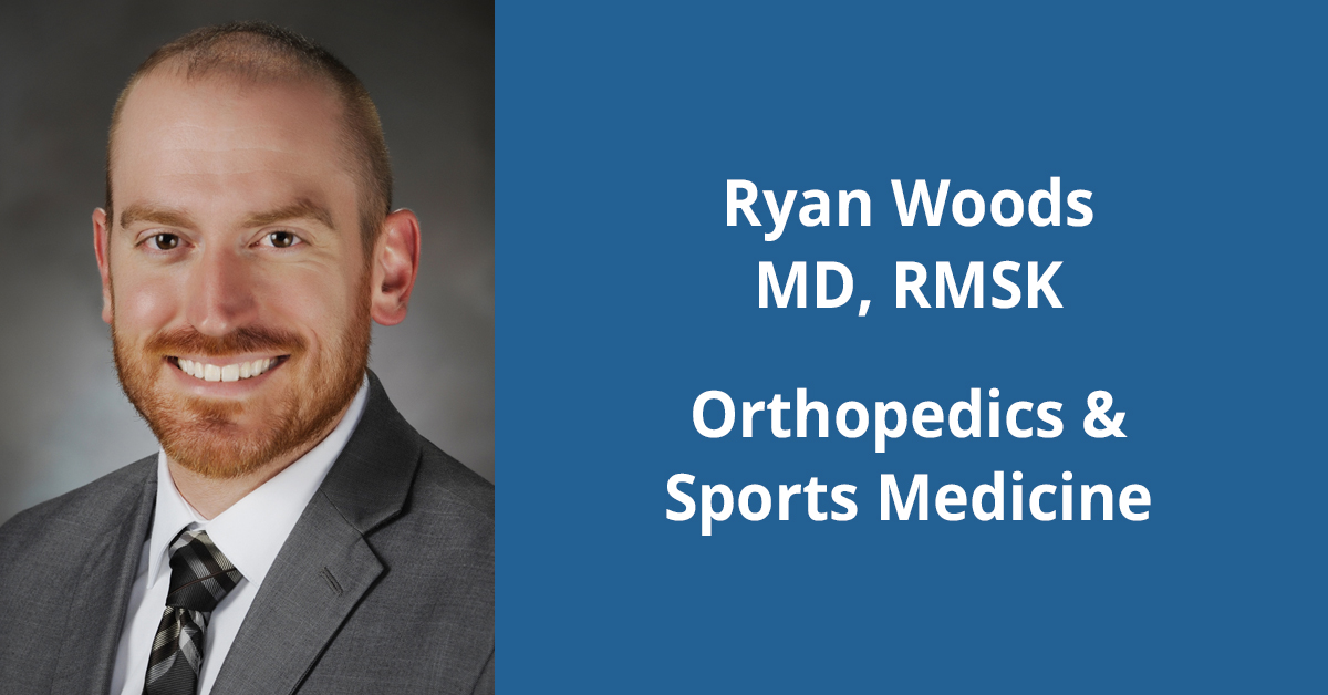 Headshot of Dr. Ryan Woods, a non-operative sports medicine physician with Orthopedics & Sports Medicine BayCare Clinic.