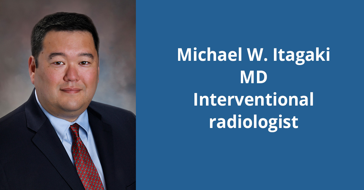 Headshot of Michael W. Itagaki, MD, interventional radiologist, BayCare Clinic Radiology