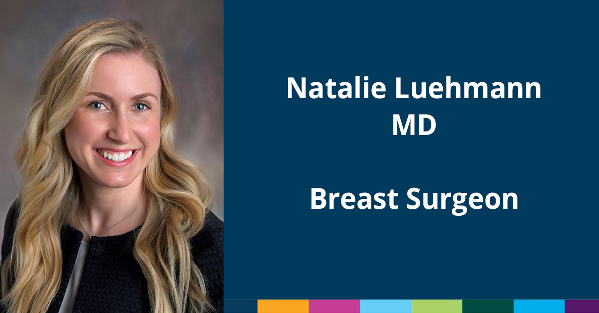 Headshot of Dr. Natalie Luehmann, breast surgeon, Aurora BayCare General & Vascular Surgery