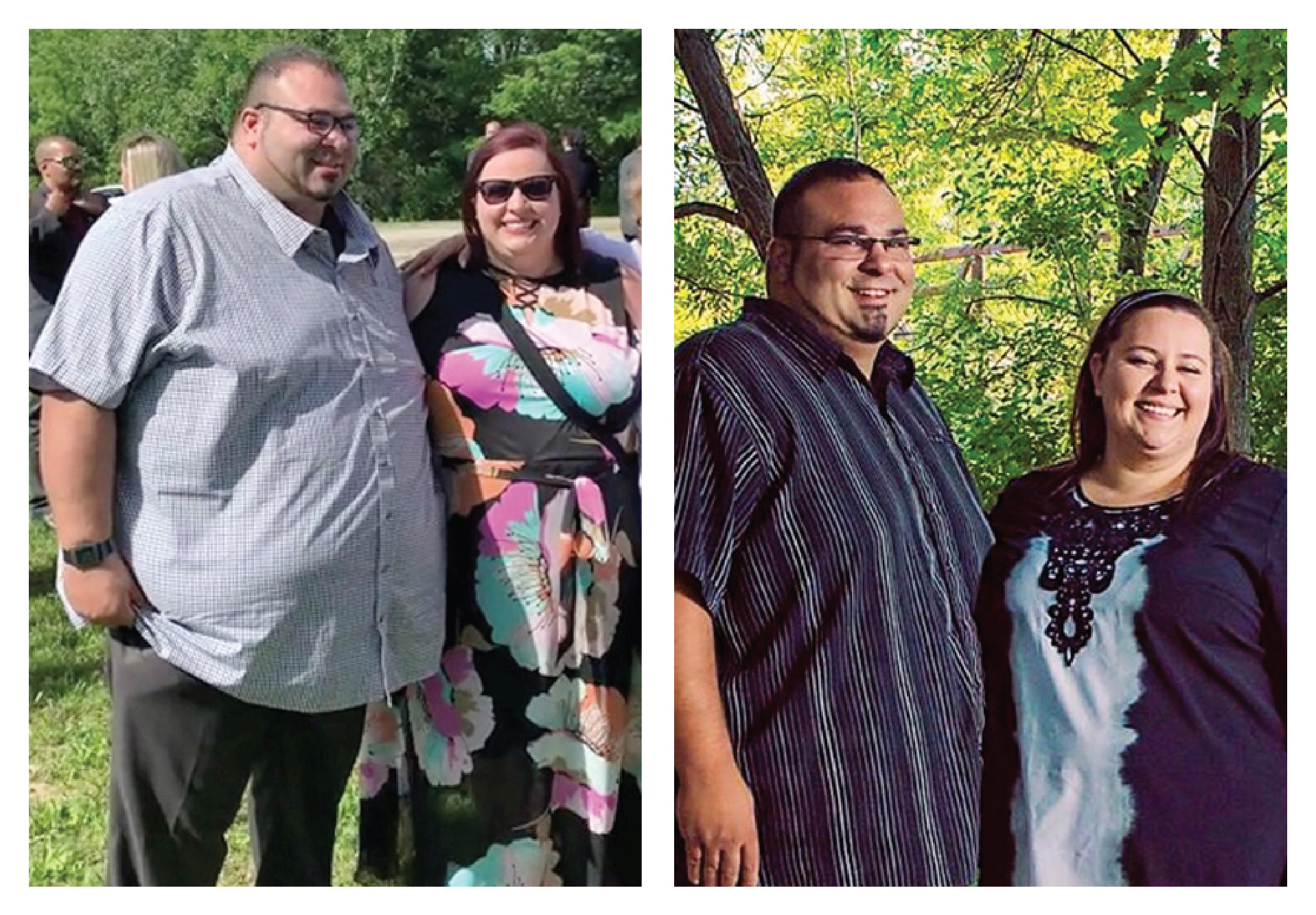 Keith and Sara Johnson before their gastric bypass surgeries.