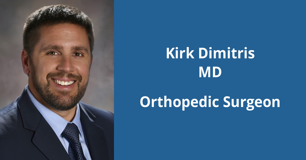 Dr. Kirk Dimitris, a fellowship-trained orthopedic surgeon with BayCare Clinic